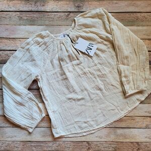 NWT Zara Kids Cream Blouse